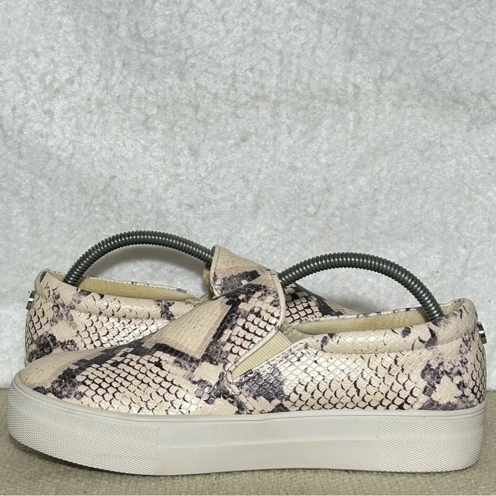 Steve Madden Womens Gills Snake Print Platform Slip On Sneakers Shoes SZ 7.5M